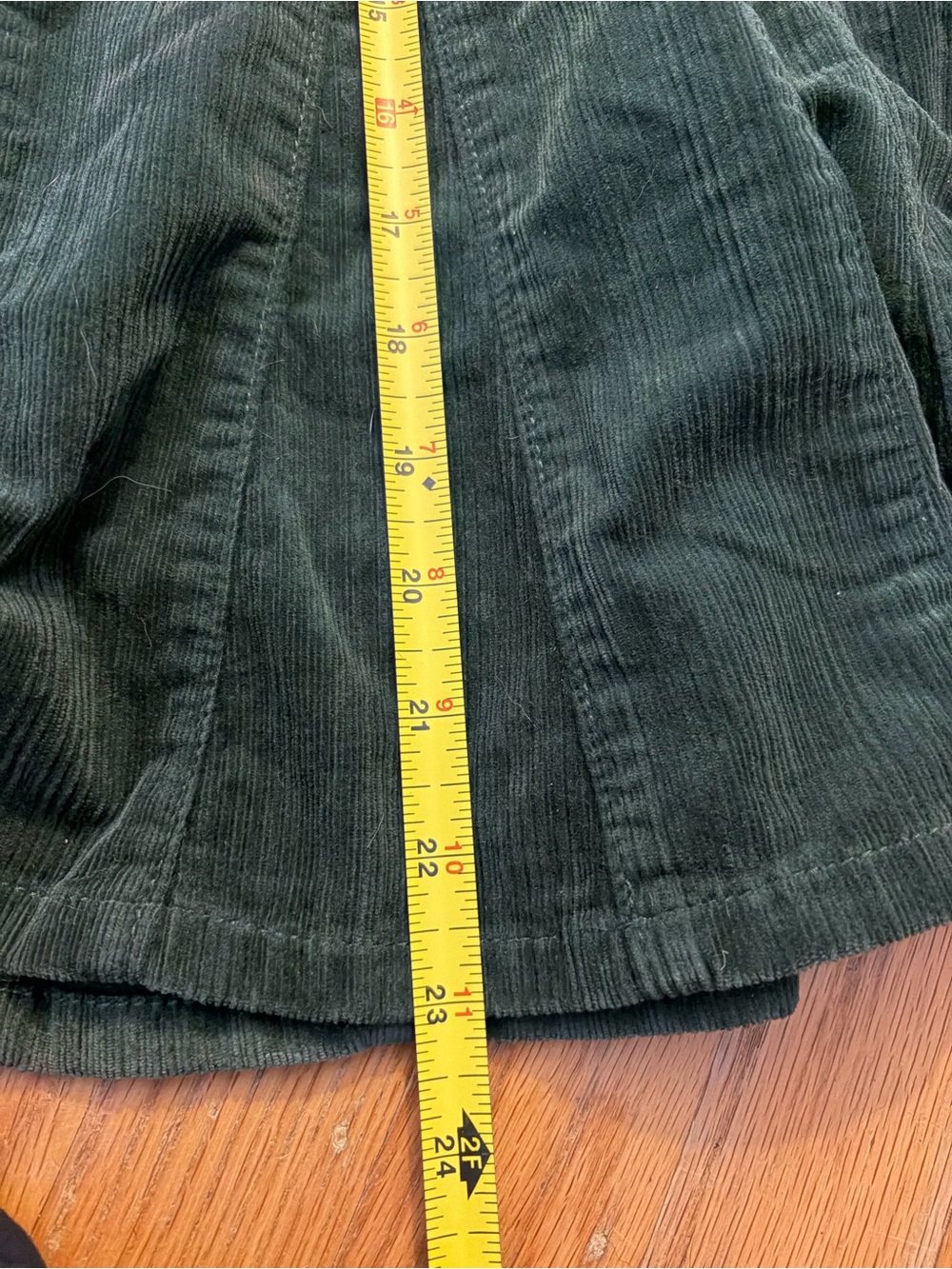 Fei by Anthropologie Green Corduroy Skirt size 4 - Picture 5 of 5